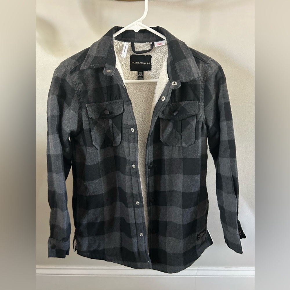 Silver Jeans Off-White Textured Material